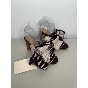 SHEKUDO Print Bow Mule Heel Women’s Size 36/5.5
